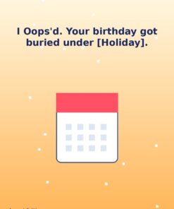 I Oops'd — August Holibirthday eCard